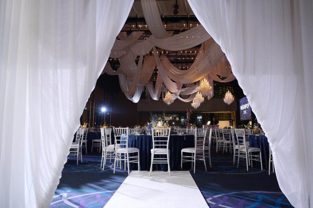 Winter Wonderland awards ballroom entrance at Hyatt Regency Sydney